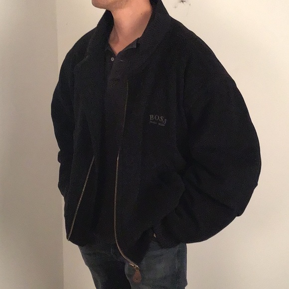 Hugo Boss black wool bomber size 54. XL - Picture 9 of 10